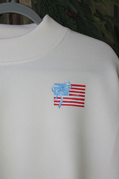 American Flag Mockneck
